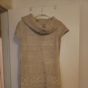 Cow neck sweater dress